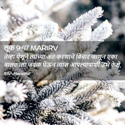 Picture 02 - लूक 9:47 MARIRV - तेव्हा येशूने - Bible Verse Picture
