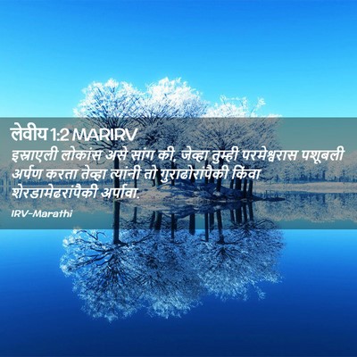 Picture 02 - लेवीय 1:2 MARIRV - इस्राएली लोकांस - Bible Verse Picture