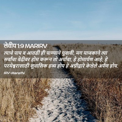 Picture 02 - लेवीय 1:9 MARIRV - त्याचे पाय व आतडी - Bible Verse Picture