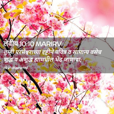 Picture 02 - लेवीय 10:10 MARIRV - तुम्ही - Bible Verse Picture