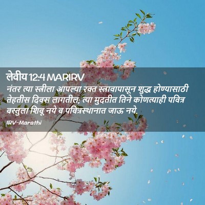 Picture 02 - लेवीय 12:4 MARIRV - नंतर त्या - Bible Verse Picture