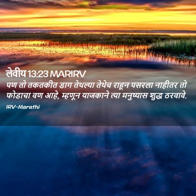 Picture 02 - लेवीय 13:23 MARIRV - पण तो तकतकीत डाग - Bible Verse Picture