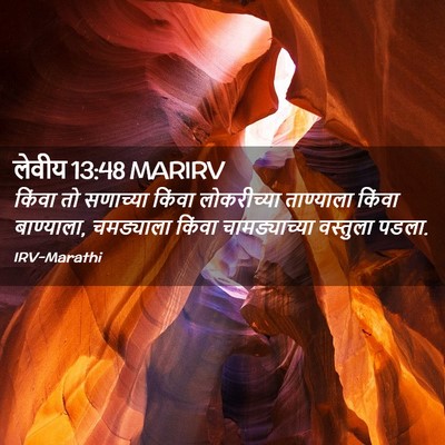 Picture 02 - लेवीय 13:48 MARIRV - किंवा तो सणाच्या - Bible Verse Picture