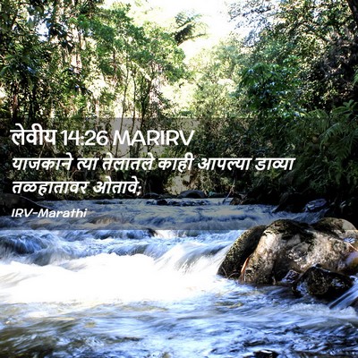 Picture 02 - लेवीय 14:26 MARIRV - याजकाने त्या - Bible Verse Picture