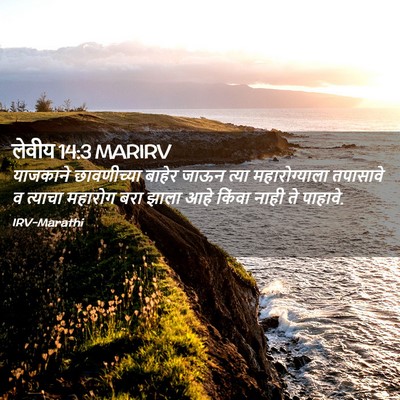 Picture 02 - लेवीय 14:3 MARIRV - याजकाने छावणीच्या - Bible Verse Picture