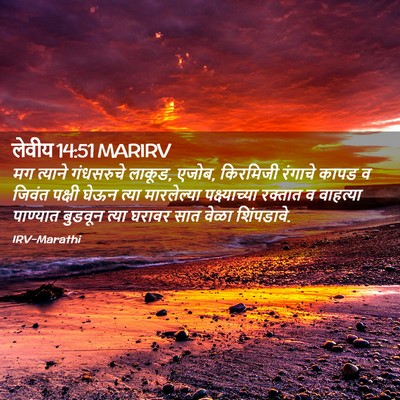 Picture 02 - लेवीय 14:51 MARIRV - मग त्याने - Bible Verse Picture