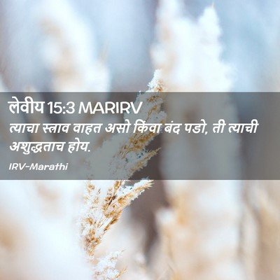 Picture 02 - लेवीय 15:3 MARIRV - त्याचा स्त्राव - Bible Verse Picture