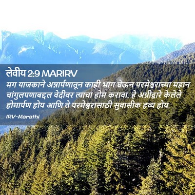 Picture 02 - लेवीय 2:9 MARIRV - मग याजकाने - Bible Verse Picture