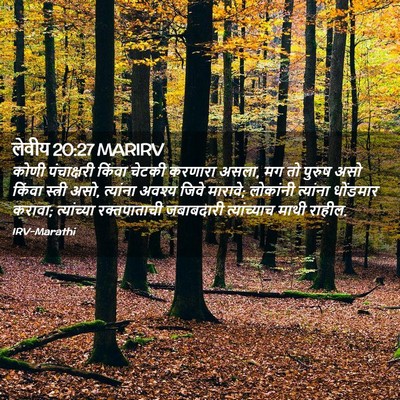 Picture 02 - लेवीय 20:27 MARIRV - कोणी पंचाक्षरी - Bible Verse Picture