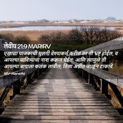 Picture 02 - लेवीय 21:9 MARIRV - एखाद्या याजकाची - Bible Verse Picture