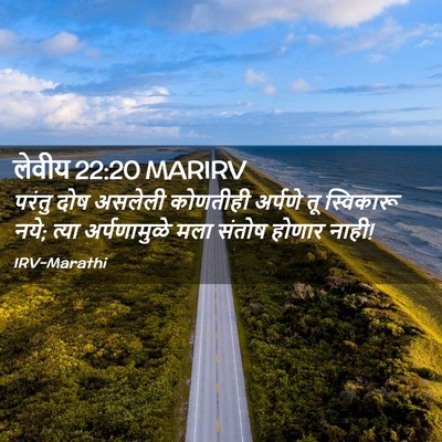 Picture 02 - लेवीय 22:20 MARIRV - परंतु दोष असलेली - Bible Verse Picture