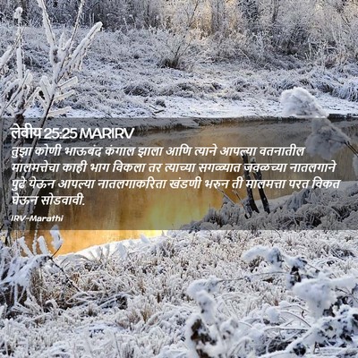 Picture 02 - लेवीय 25:25 MARIRV - तुझा कोणी भाऊबंद - Bible Verse Picture