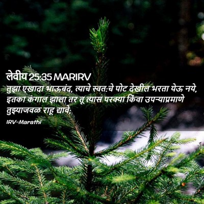 Picture 02 - लेवीय 25:35 MARIRV - तुझा एखादा भाऊबंद, - Bible Verse Picture
