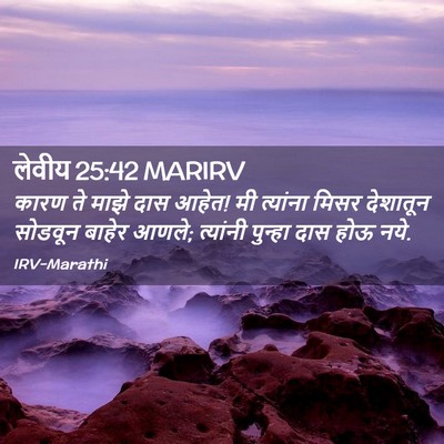 Picture 02 - लेवीय 25:42 MARIRV - कारण ते माझे दास - Bible Verse Picture
