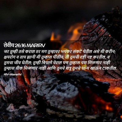 Picture 02 - लेवीय 26:16 MARIRV - जर तुम्ही तसे कराल - Bible Verse Picture