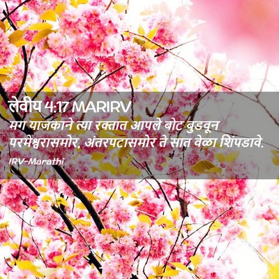 Picture 02 - लेवीय 4:17 MARIRV - मग याजकाने त्या - Bible Verse Picture