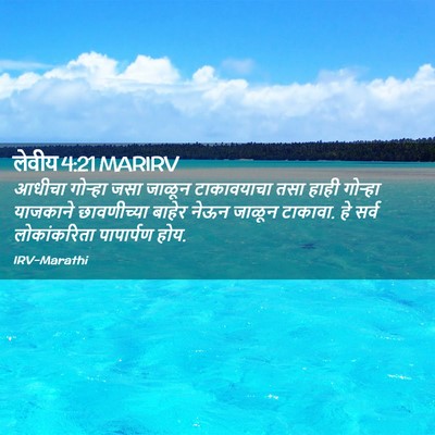 Picture 02 - लेवीय 4:21 MARIRV - आधीचा गोऱ्हा जसा - Bible Verse Picture