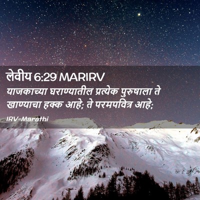 Picture 02 - लेवीय 6:29 MARIRV - याजकाच्या - Bible Verse Picture