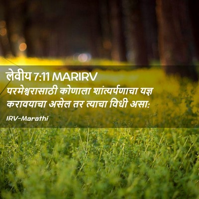 Picture 02 - लेवीय 7:11 MARIRV - परमेश्वरासाठी - Bible Verse Picture