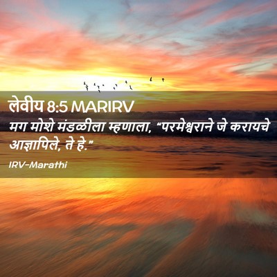 Picture 02 - लेवीय 8:5 MARIRV - मग मोशे मंडळीला - Bible Verse Picture