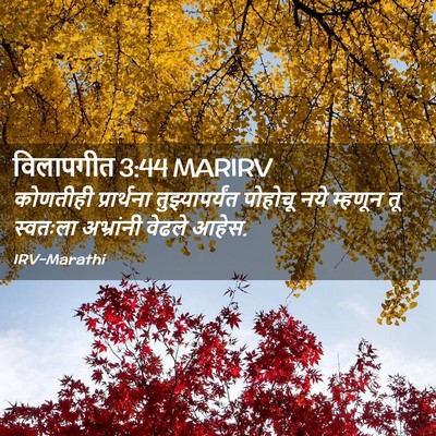 Picture 02 - विलापगीत 3:44 MARIRV - कोणतीही प्रार्थना - Bible Verse Picture