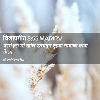 Picture 02 - विलापगीत 3:55 MARIRV - परमेश्वरा मी खोल - Bible Verse Picture
