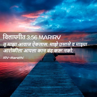 Picture 02 - विलापगीत 3:56 MARIRV - तू माझा आवाज ऐकलास. - Bible Verse Picture