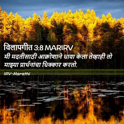 Picture 02 - विलापगीत 3:8 MARIRV - मी मदतीसाठी - Bible Verse Picture