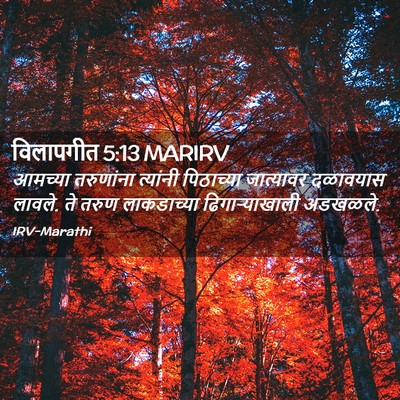Picture 02 - विलापगीत 5:13 MARIRV - आमच्या तरुणांना - Bible Verse Picture