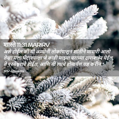 Picture 02 - शास्ते 11:31 MARIRV - असे होईल की मी - Bible Verse Picture
