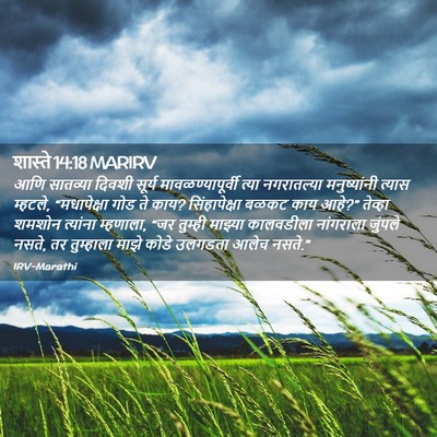 Picture 02 - शास्ते 14:18 MARIRV - आणि सातव्या दिवशी - Bible Verse Picture