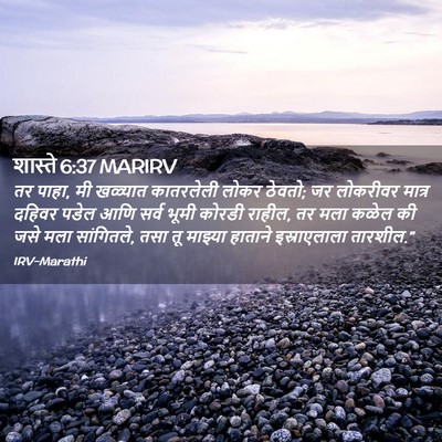 Picture 02 - शास्ते 6:37 MARIRV - तर पाहा, मी खळ्यात - Bible Verse Picture
