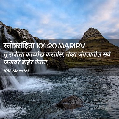Picture 02 - स्तोत्रसंहिता 104:20 MARIRV - तू रात्रीला काळोख - Bible Verse Picture