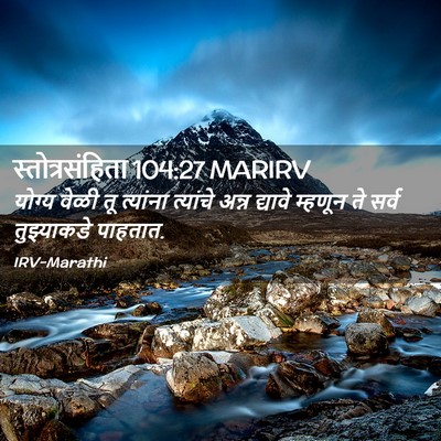 Picture 02 - स्तोत्रसंहिता 104:27 MARIRV - योग्य वेळी तू - Bible Verse Picture