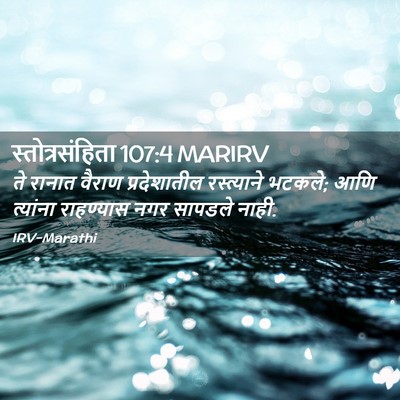 Picture 02 - स्तोत्रसंहिता 107:4 MARIRV - ते रानात वैराण - Bible Verse Picture