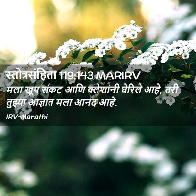 Picture 02 - स्तोत्रसंहिता 119:143 MARIRV - मला खूप संकट आणि - Bible Verse Picture
