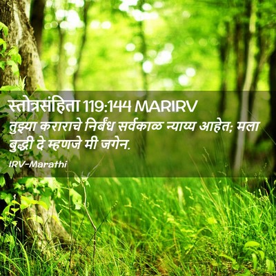 Picture 02 - स्तोत्रसंहिता 119:144 MARIRV - तुझ्या कराराचे - Bible Verse Picture