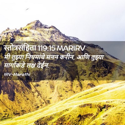 Picture 02 - स्तोत्रसंहिता 119:15 MARIRV - मी तुझ्या - Bible Verse Picture