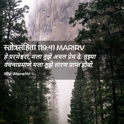 Picture 02 - स्तोत्रसंहिता 119:41 MARIRV - हे परमेश्वरा, मला - Bible Verse Picture