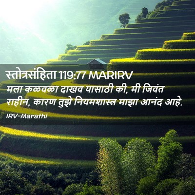 Picture 02 - स्तोत्रसंहिता 119:77 MARIRV - मला कळवळा दाखव - Bible Verse Picture