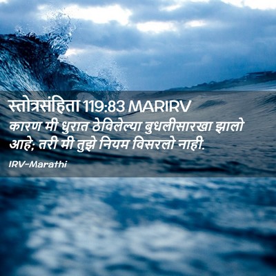 Picture 02 - स्तोत्रसंहिता 119:83 MARIRV - कारण मी धुरात - Bible Verse Picture