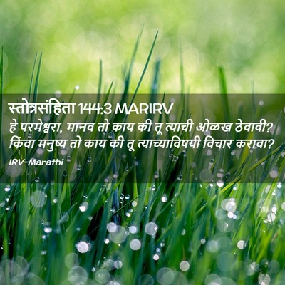 Picture 02 - स्तोत्रसंहिता 144:3 MARIRV - हे परमेश्वरा, मानव - Bible Verse Picture