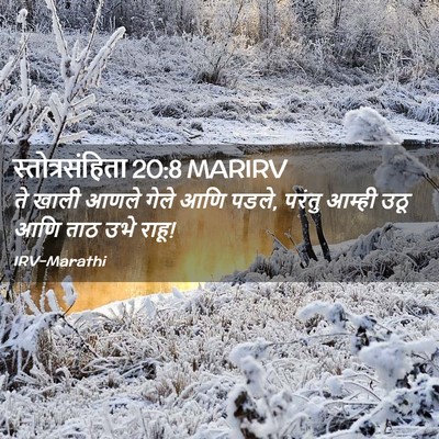 Picture 02 - स्तोत्रसंहिता 20:8 MARIRV - ते खाली आणले गेले - Bible Verse Picture