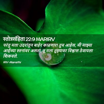 Picture 02 - स्तोत्रसंहिता 22:9 MARIRV - परंतु मला - Bible Verse Picture