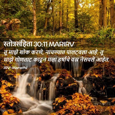 Picture 02 - स्तोत्रसंहिता 30:11 MARIRV - तू माझे शोक करणे, - Bible Verse Picture