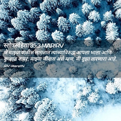 Picture 02 - स्तोत्रसंहिता 35:3 MARIRV - जे माझ्या पाठीस - Bible Verse Picture