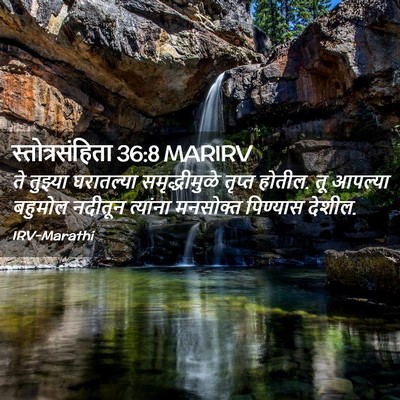 Picture 02 - स्तोत्रसंहिता 36:8 MARIRV - ते तुझ्या - Bible Verse Picture