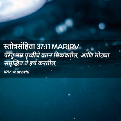 Picture 02 - स्तोत्रसंहिता 37:11 MARIRV - परंतु नम्र - Bible Verse Picture