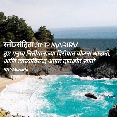 Picture 02 - स्तोत्रसंहिता 37:12 MARIRV - दुष्ट मनुष्य - Bible Verse Picture