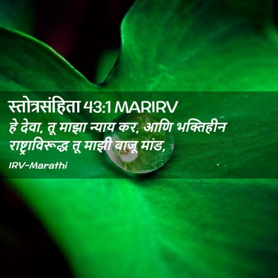 Picture 02 - स्तोत्रसंहिता 43:1 MARIRV - हे देवा, तू माझा - Bible Verse Picture